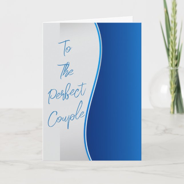 Tarjeta de felicitación de boda para pareja de bod (Anverso)