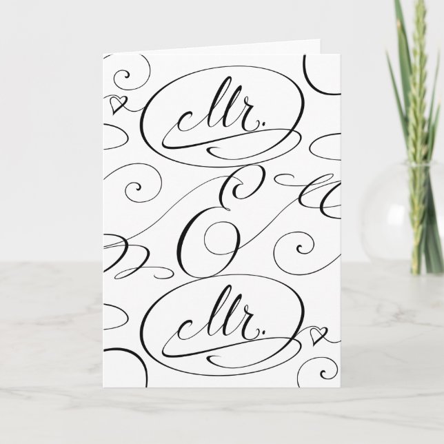 Tarjeta de Felicitación de Boda para Pareja Gay Se (Anverso)