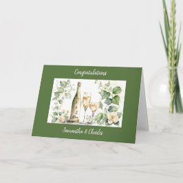 Tarjeta de felicitación de boda personalizada de c