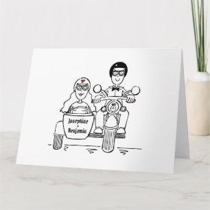 Tarjeta de Felicitación de Boda Personalizada para