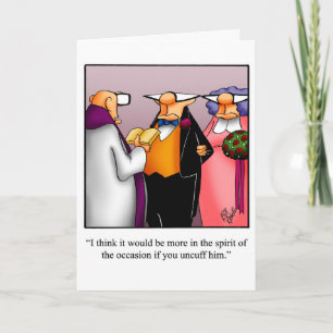 Tarjeta de Felicitación de Bodas con Humor Diverti