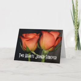 Tarjeta de felicitación de bodas de rosas Dos Cora
