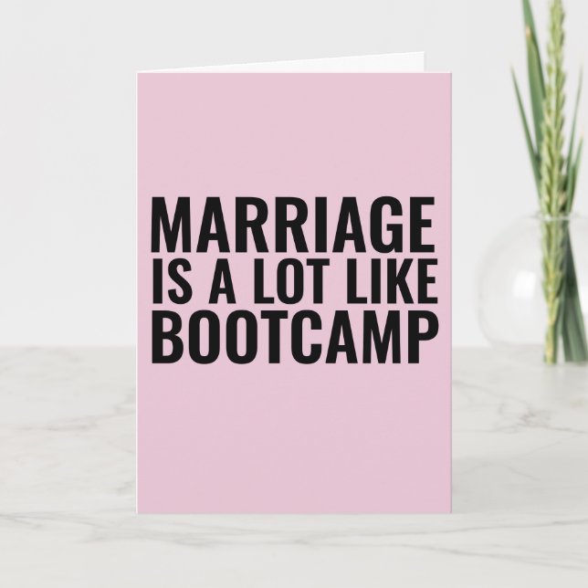 TARJETA DE FELICITACIÓN DE BODAS DIVERTIDOS, BOOTC (Anverso)