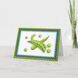 Tarjeta de felicitación de bonito Peas