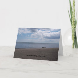 tarjeta de felicitación de bote de remos en el lag