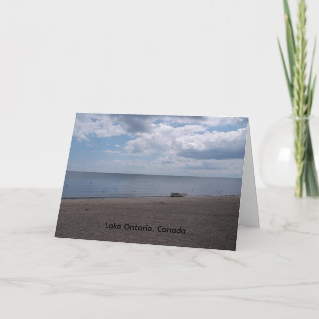 tarjeta de felicitación de bote de remos en el lag (Anverso)