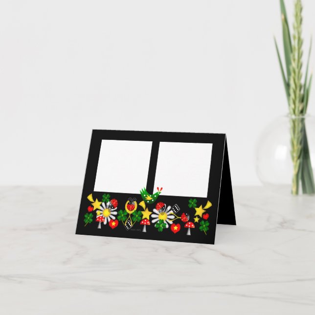 Tarjeta de Felicitación de Buena Suerte con Foto/T (Anverso)