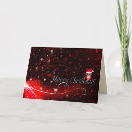 tarjeta de felicitación de búho de navidad