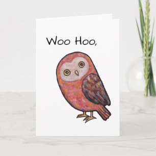 Tarjeta de felicitación de Búho Gracioso de Cumple