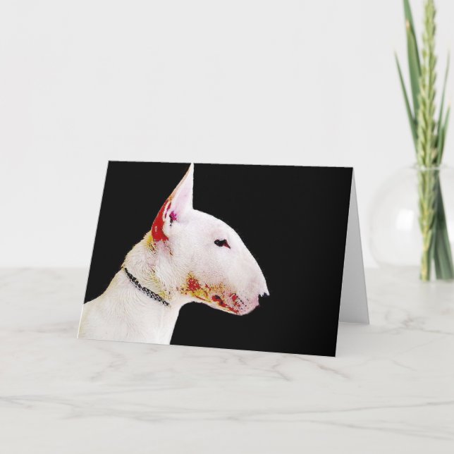 Tarjeta de felicitación de bull terrier (Anverso)
