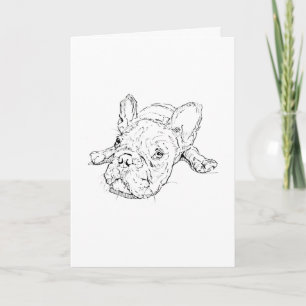 Tarjeta de Felicitación de Bulldog Francés Adorabl