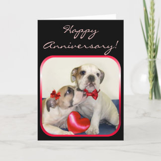 Tarjeta de felicitación de Bulldoges de Aniversari