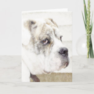 Tarjeta de felicitación de Bulldogge del inglés de