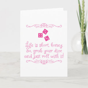 Tarjeta de felicitación de Bunco - la vida es