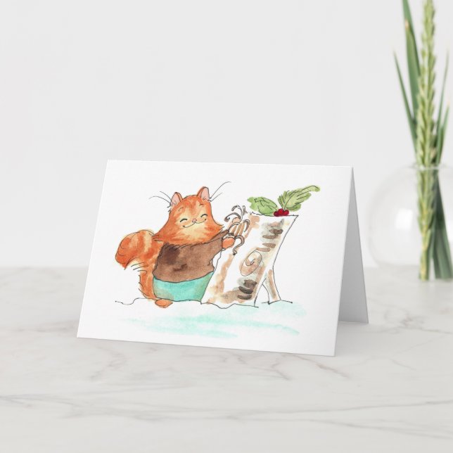 Tarjeta de felicitación de Burt's Yule Log (Anverso)