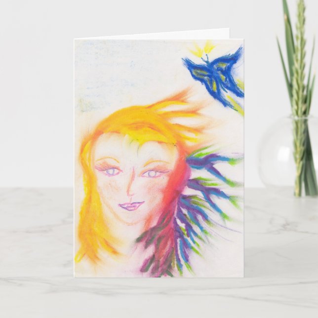 Tarjeta de felicitación de ButterflyWoman (Anverso)