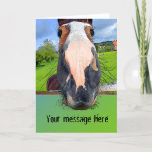 Tarjeta de felicitación de caballo adaptable