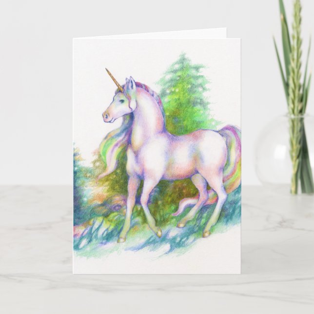 Tarjeta de felicitación de caballo de fantasía de  (Anverso)
