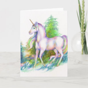 Tarjeta de felicitación de caballo de fantasía de