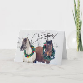 Tarjeta de Felicitación de Caballo de Navidad