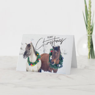 Tarjeta de Felicitación de Caballo de Navidad