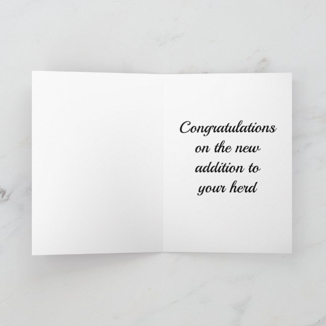 Tarjeta de felicitación de caballo humorístico fum (Interior)