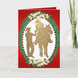 Tarjeta de felicitación de caballos Cowboy Cowgirl