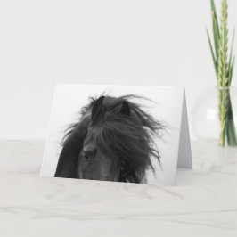 Tarjeta de felicitación de caballos de Frisia