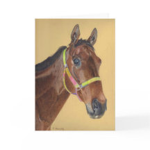 Tarjeta de felicitación de caballos de guerra