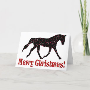 Tarjeta de felicitación de caballos del corazón de