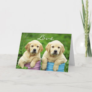 Tarjeta de Felicitación de Cachorro Labrador Retri