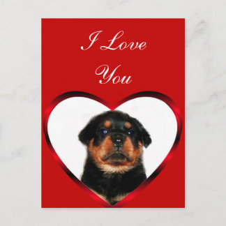 Tarjeta de felicitación de cachorro Rottweiler Te