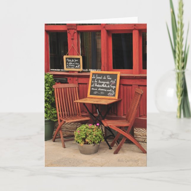 Tarjeta de felicitación de Café Francés (Anverso)