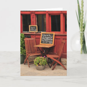 Tarjeta de felicitación de Café Francés
