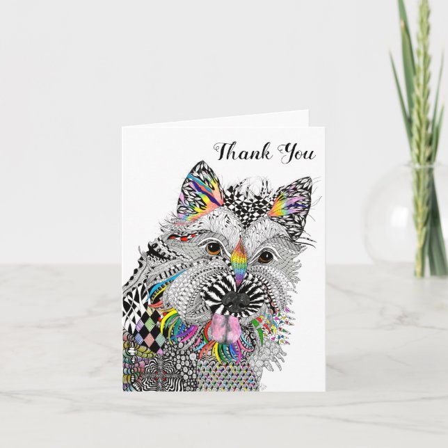 Tarjeta de felicitación de Cairn Terrier, fina y c (Anverso)