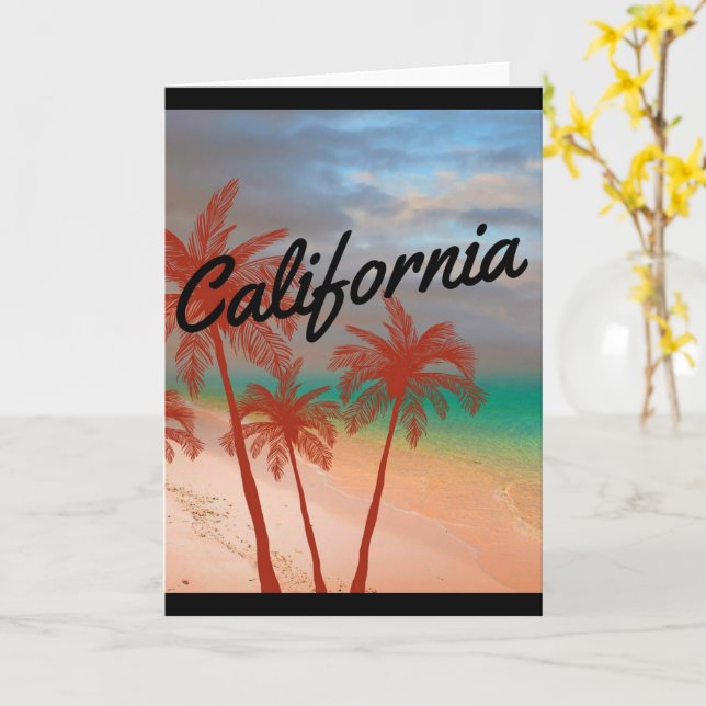 Tarjeta de felicitación de California (flor amarilla)