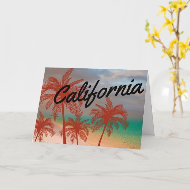 Tarjeta de felicitación de California (flor amarilla)