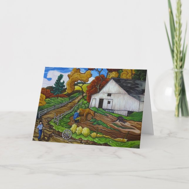 Tarjeta de felicitación de camino rural (Anverso)