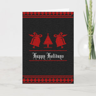 tarjeta de felicitación de campanas de Navidad