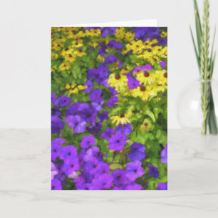 Tarjeta de felicitación de campo de colores