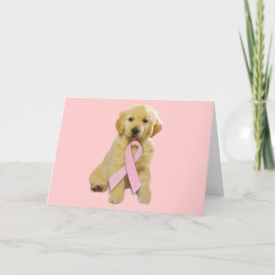 Tarjeta de felicitación de cáncer de mama Golden R
