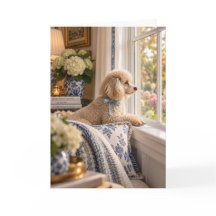 Tarjeta de Felicitación de Caniche Miniatura