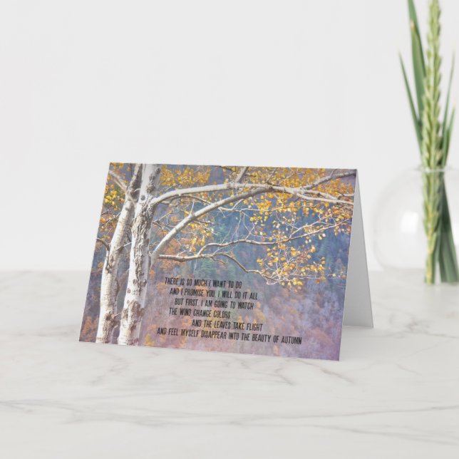 Tarjeta de felicitación de canYON BIRCH (Anverso)