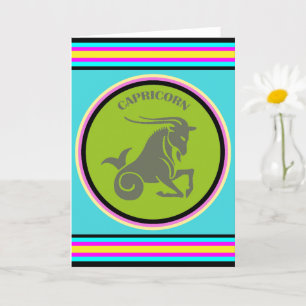 Tarjeta de felicitación de Capricornio