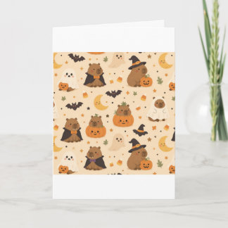 Tarjeta de Felicitación de Capybaras con Disfraz d