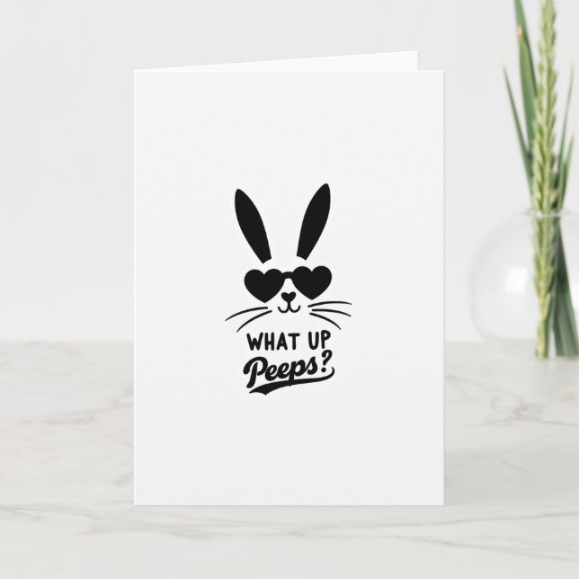 Tarjeta de Felicitación de Cara de Conejo Genial (Anverso)