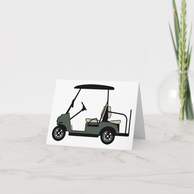 Tarjeta de felicitación de carrito de golf (Anverso)