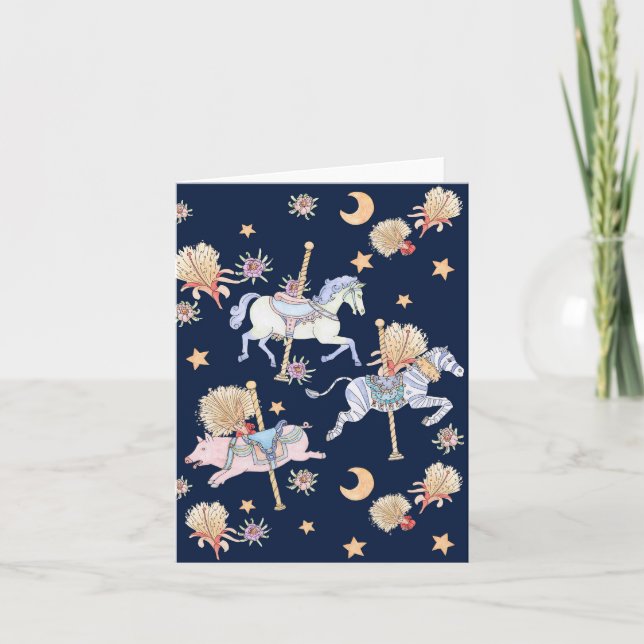Tarjeta de felicitación de carrusel (Anverso)
