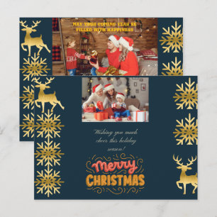 Tarjeta de felicitación de casamiento de navidades