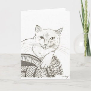 Tarjeta de felicitación de Cat Ragdoll Portrait